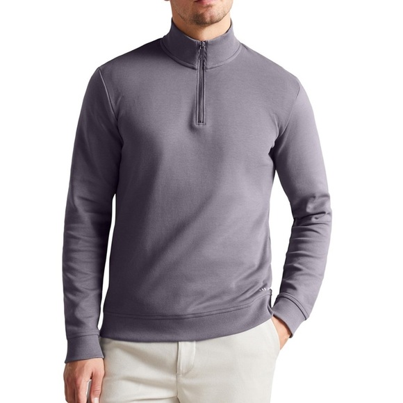 TED BAKER LONDON Antram Mockneck Quarter Zip Track Jacket - Picture 1 of 6